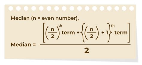 median formula for even number